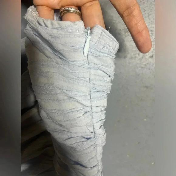 Lioness Keep on Rising Ruched Mini Dress in Sky Blue.  Size Small - Picture 4 of 7